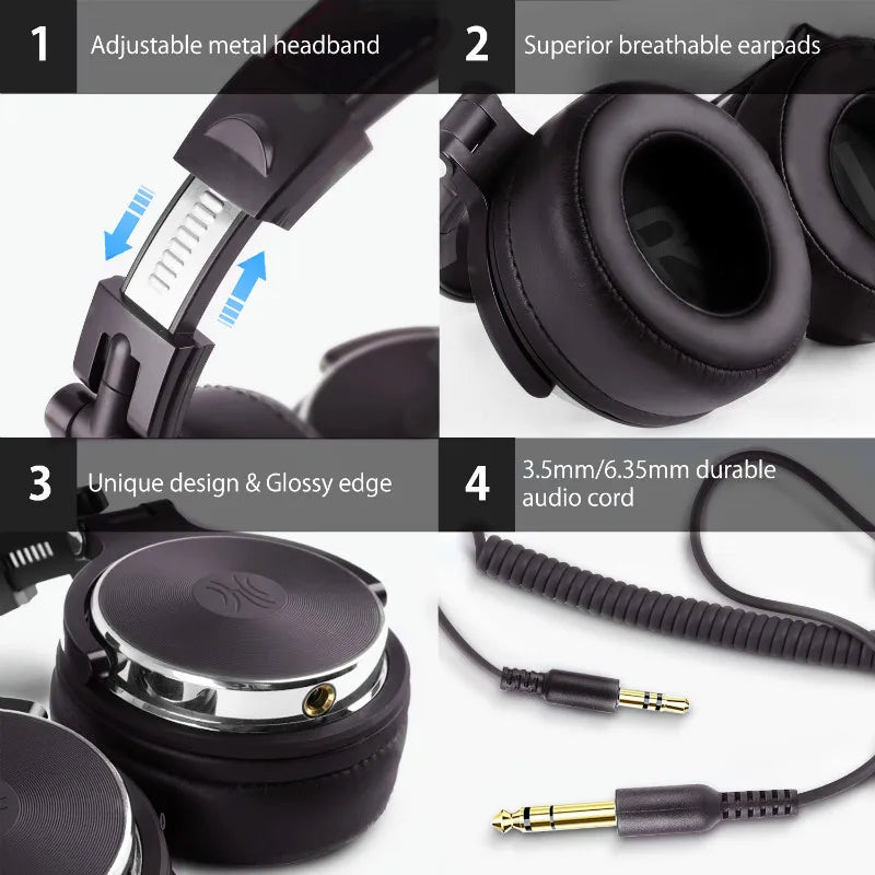 Oneodio Wired Headphones Professional Studio DJ Headphone