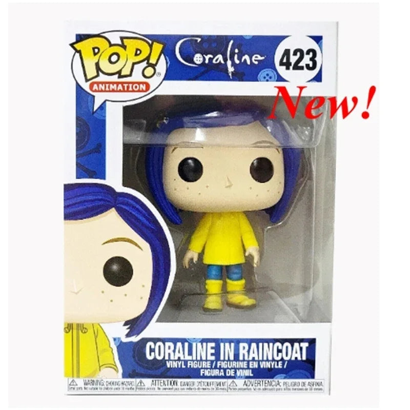 2024 Newest Arrival Funko POP Coraline in Raincoat 423# Vinyl Dolls Figure Model Toys for Christmas Birthday Decoration Gift