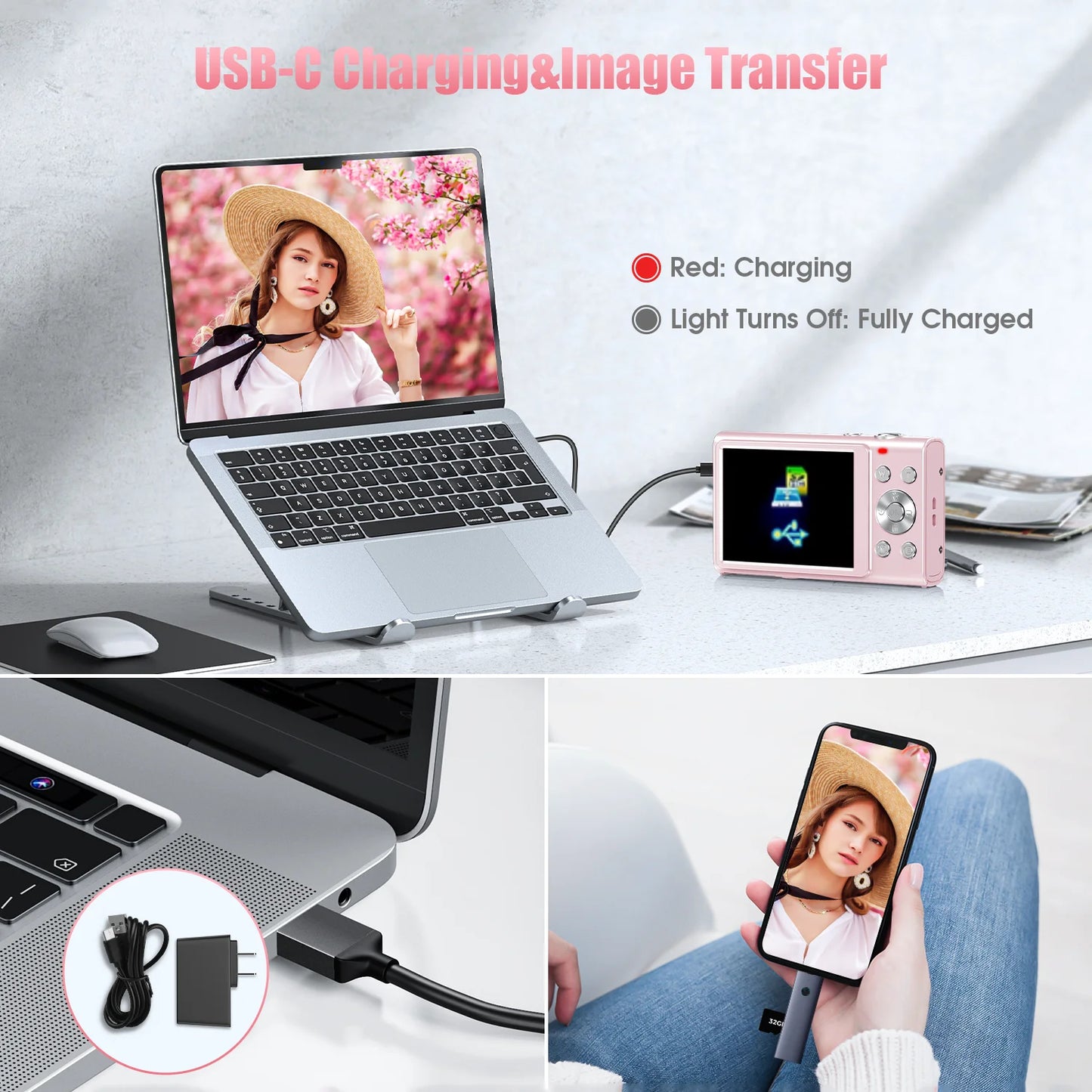 4K Digital Camera Autofocus Vlogging Camera HD 48MP