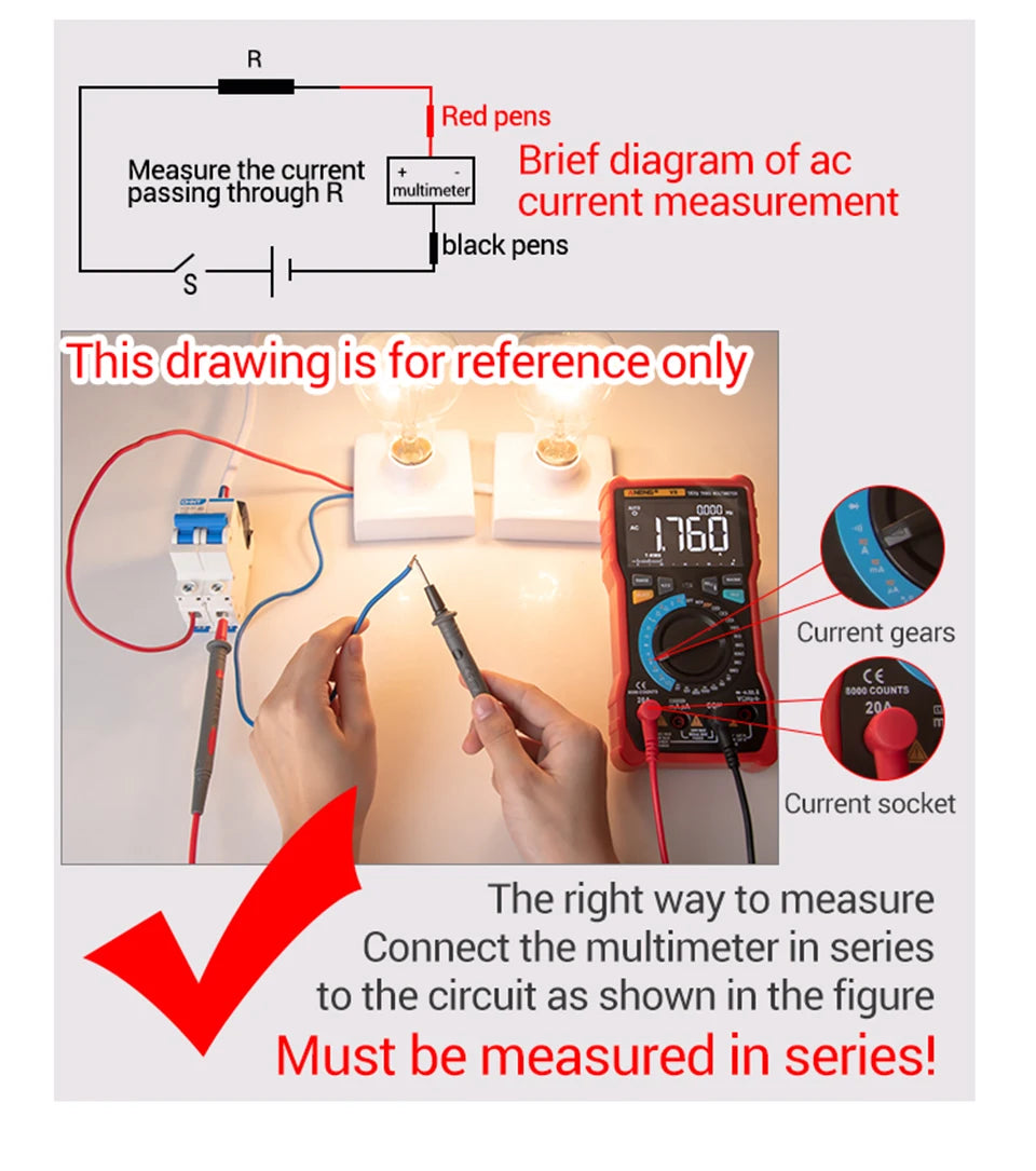 ANENG 683 Smart Multimeter High-end Touch 6000 Counts Multimetro