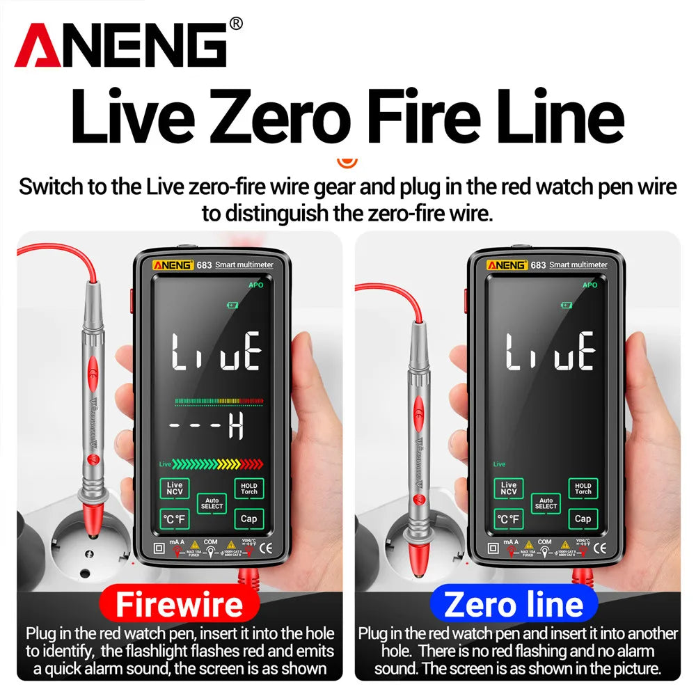 ANENG 683 Smart Multimeter High-end Touch 6000 Counts Multimetro
