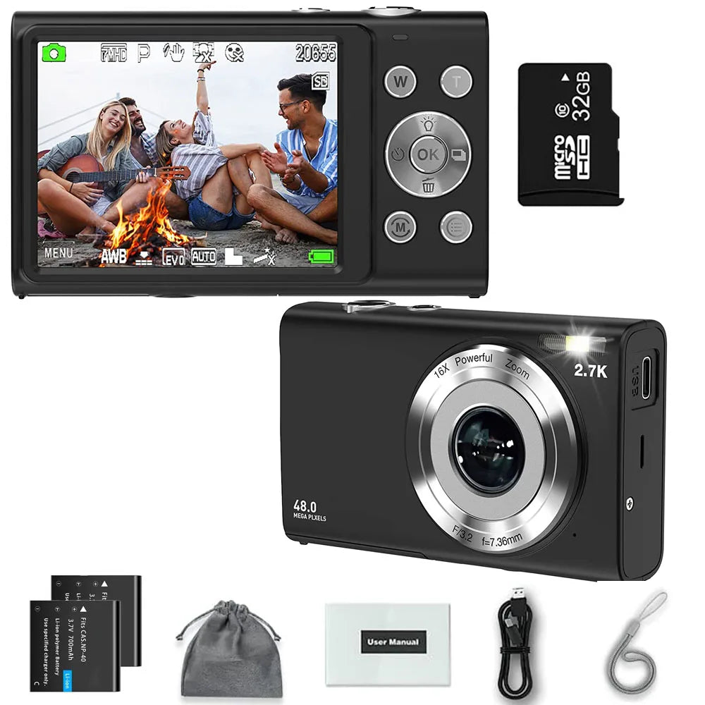 4K Digital Camera Autofocus Vlogging Camera HD 48MP