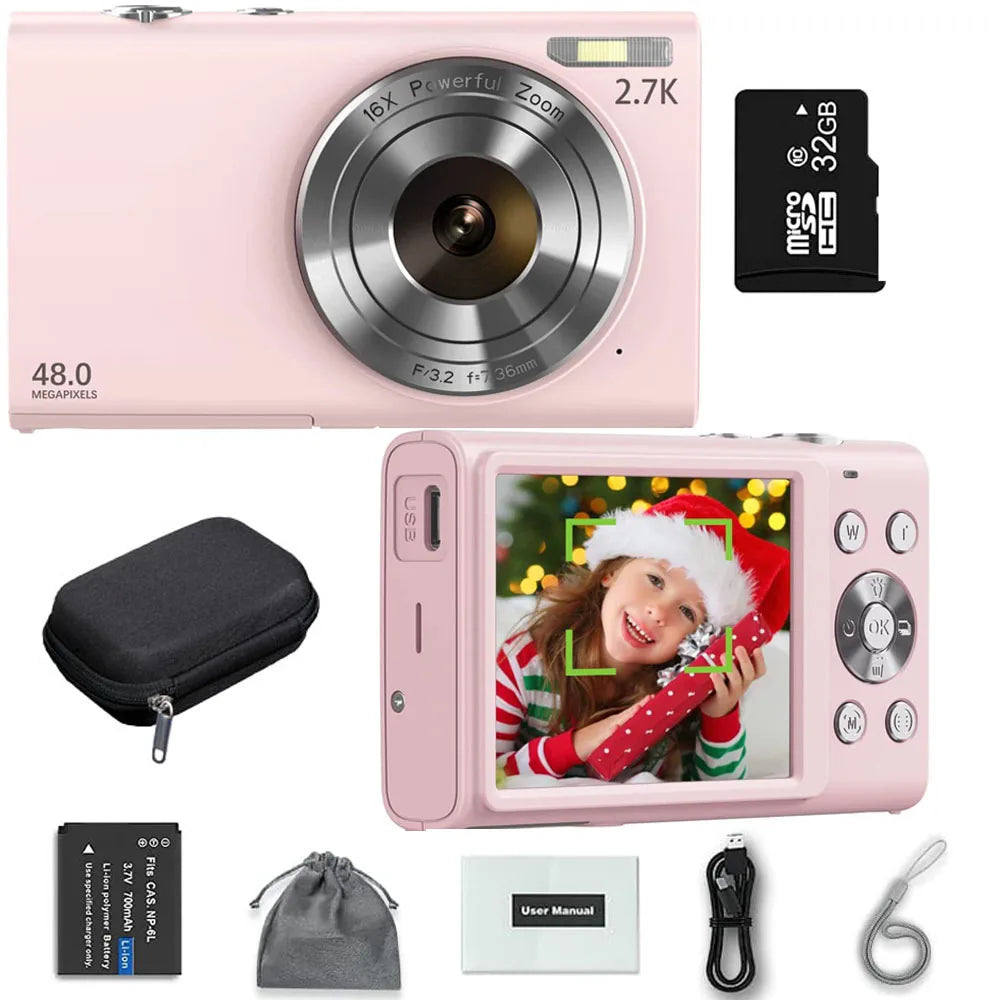 4K Digital Camera Autofocus Vlogging Camera HD 48MP