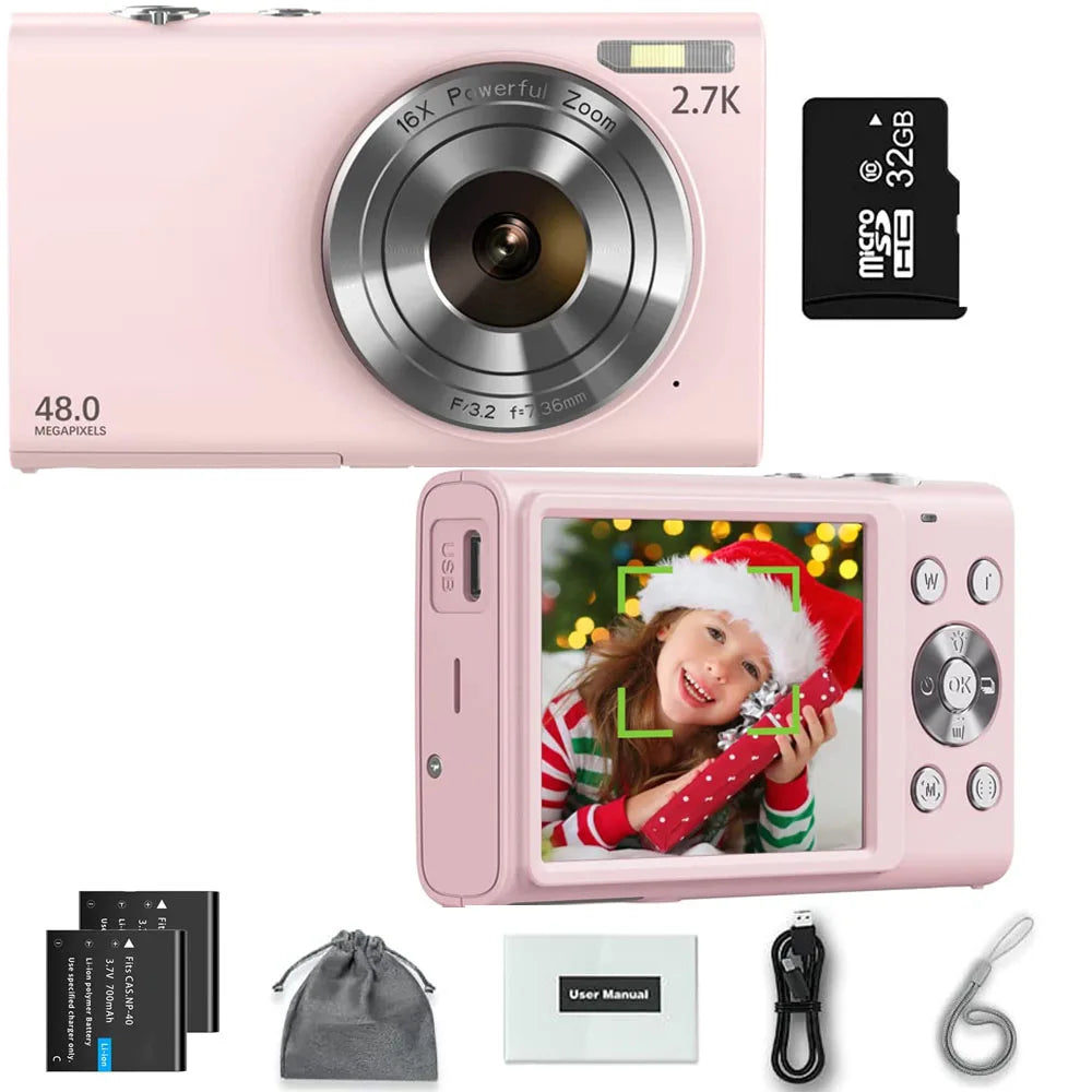 4K Digital Camera Autofocus Vlogging Camera HD 48MP
