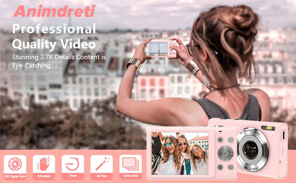 4K Digital Camera Autofocus Vlogging Camera HD 48MP