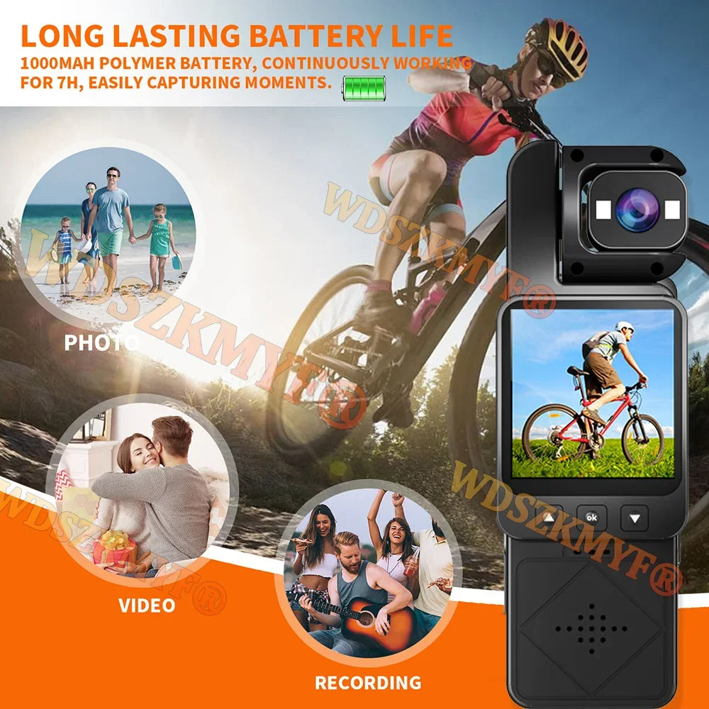 FHD 1080P Wifi Camera Digital Video Outdoor Sports Camera Mini DV Portable Handheld Law Enforcement Recorder 360° Rotatable Lens