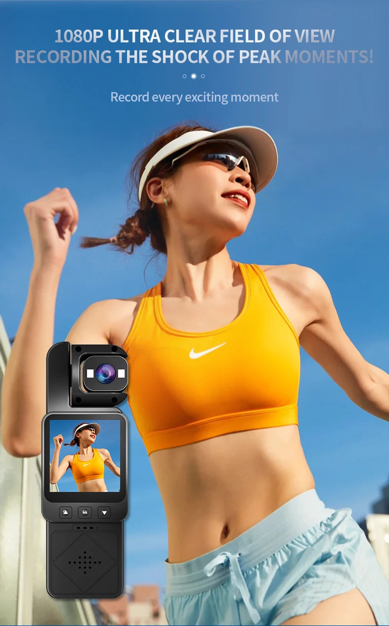 FHD 1080P Wifi Camera Digital Video Outdoor Sports Camera Mini DV Portable Handheld Law Enforcement Recorder 360° Rotatable Lens