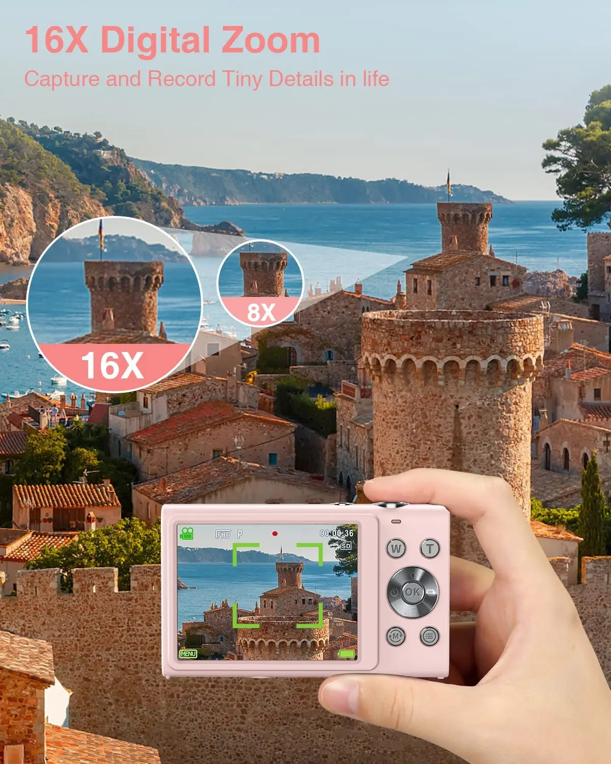 4K Digital Camera Autofocus Vlogging Camera HD 48MP
