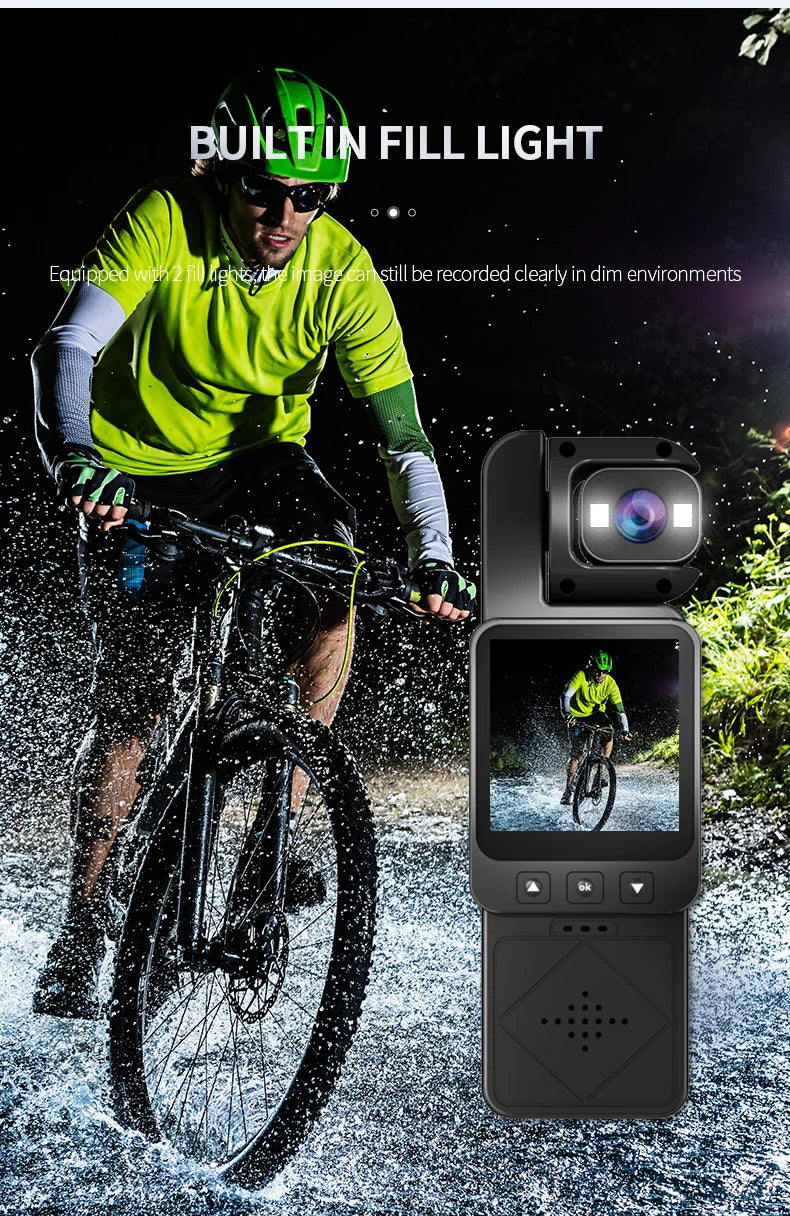FHD 1080P Wifi Camera Digital Video Outdoor Sports Camera Mini DV Portable Handheld Law Enforcement Recorder 360° Rotatable Lens