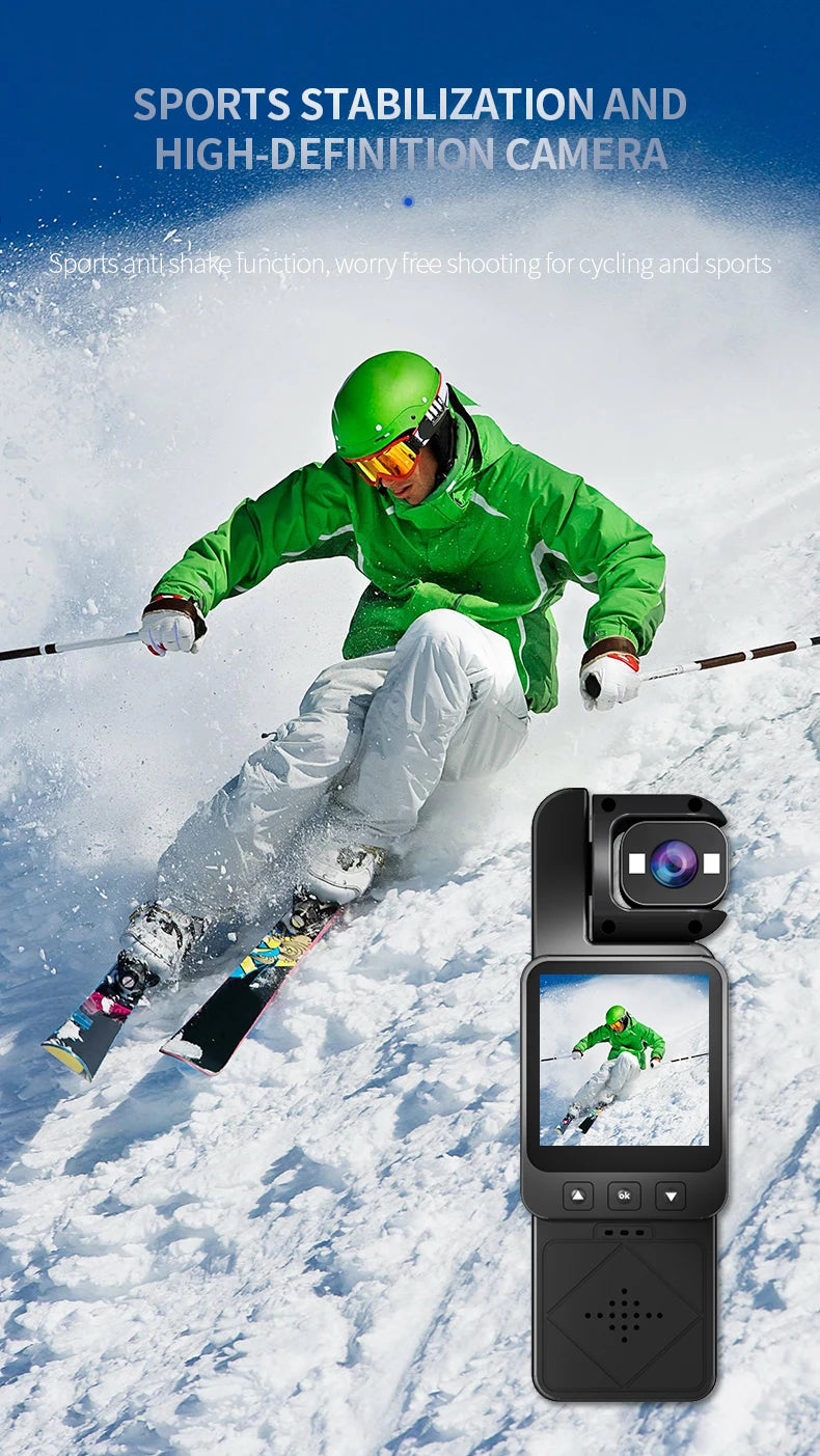 FHD 1080P Wifi Camera Digital Video Outdoor Sports Camera Mini DV Portable Handheld Law Enforcement Recorder 360° Rotatable Lens