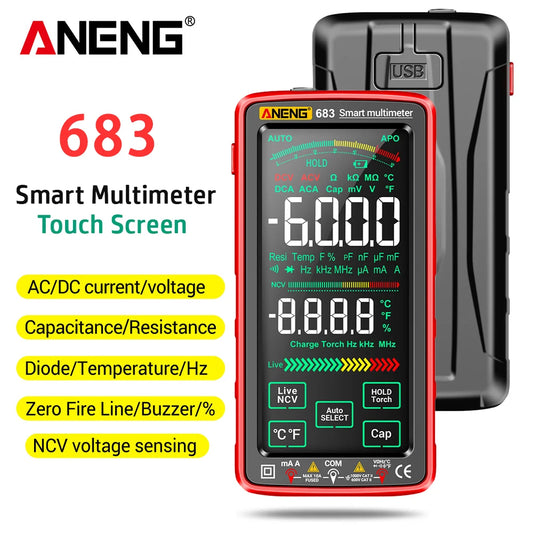ANENG 683 Smart Multimeter High-end Touch 6000 Counts Multimetro